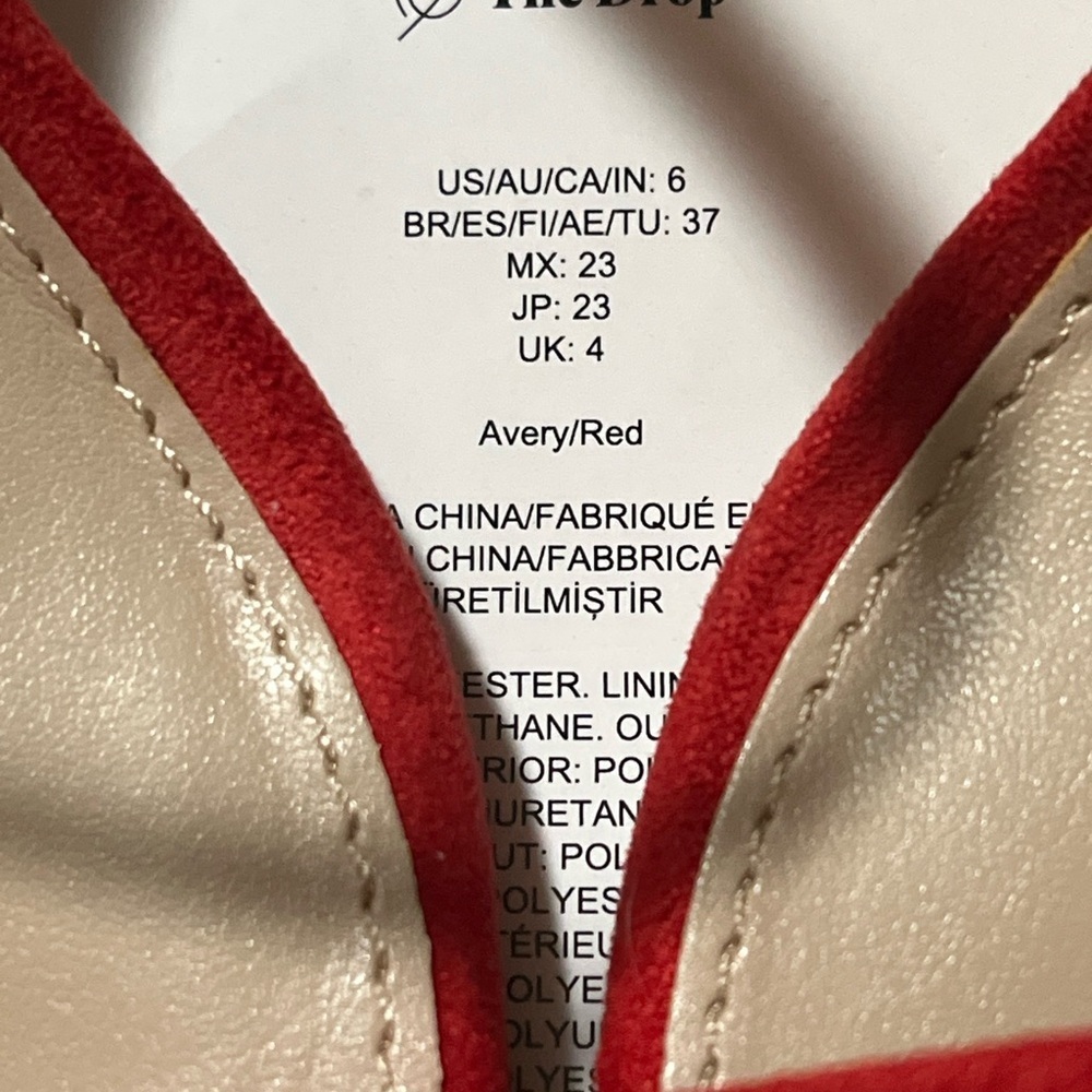 The Drop Red Strappy Heels - Picture 2 of 6
